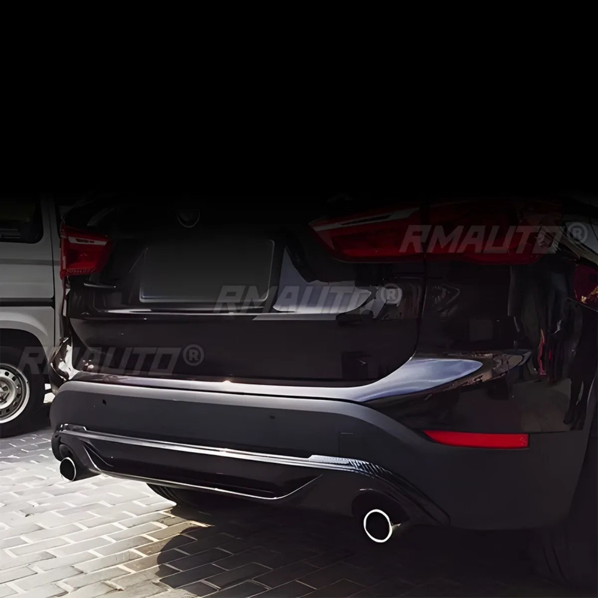 For BMW X1 F48 F49 2016+ Rear Bumper Lip Splitter Diffuser