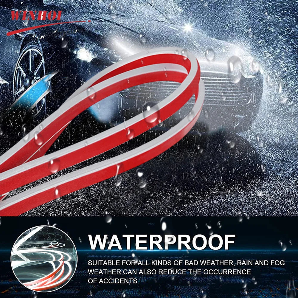 Dynamic Scan RGB Hood Strip Daytime Running Drl Flexible