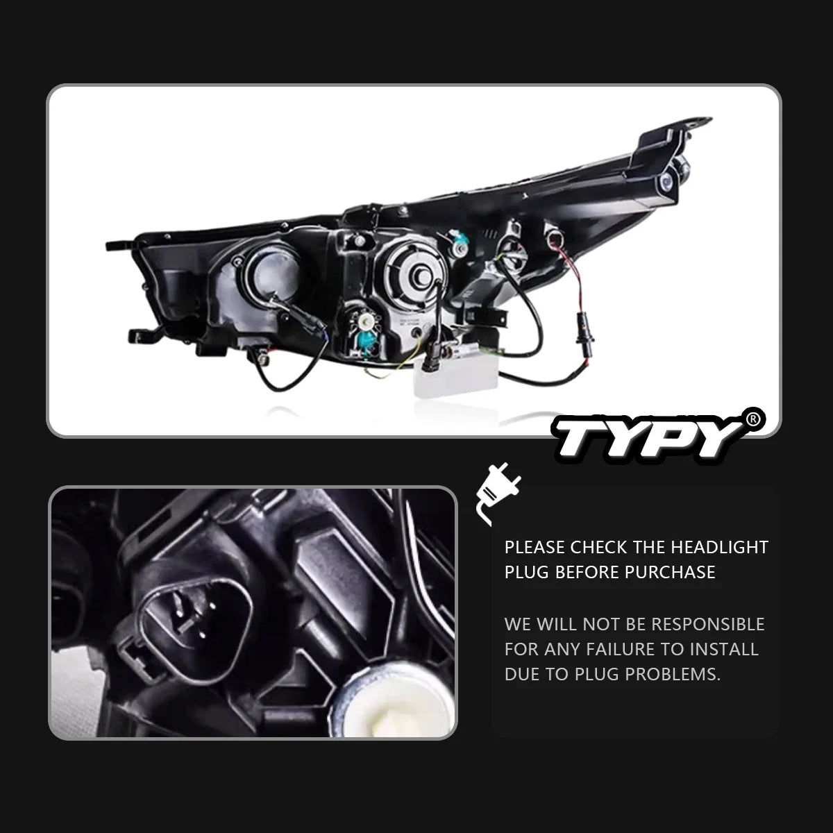 For Toyota Highlander 2015-2017 Upgraded Headlights Headlights