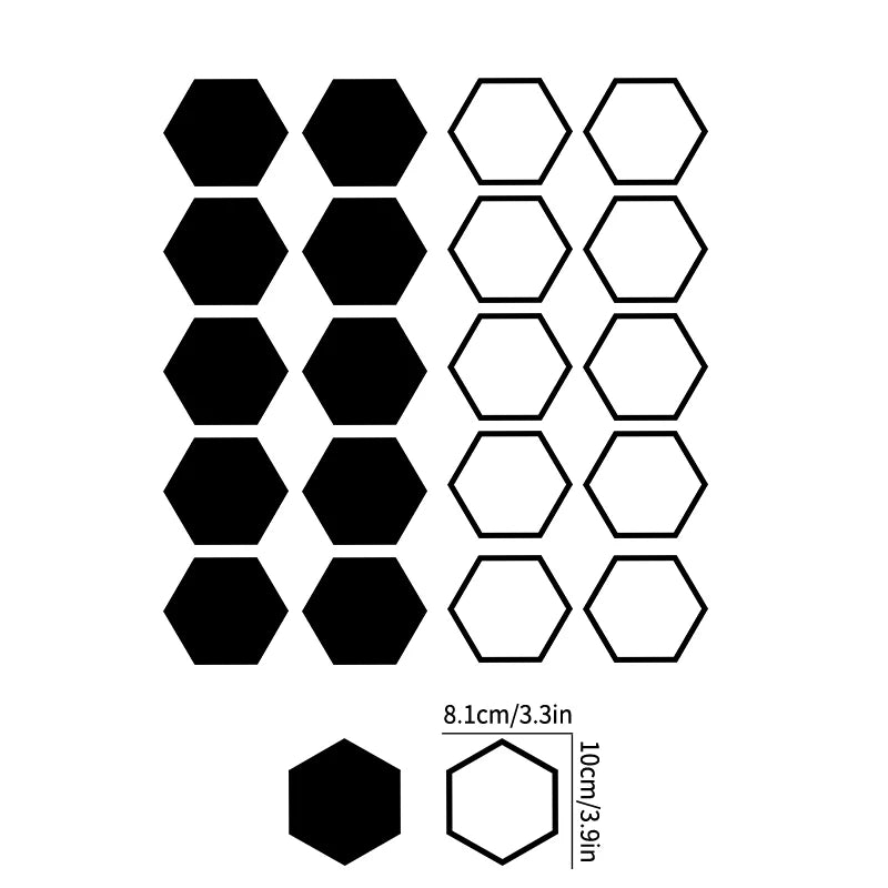 10PCS Hollow Solid Honeycomb Stickers Sport Side Door Whole