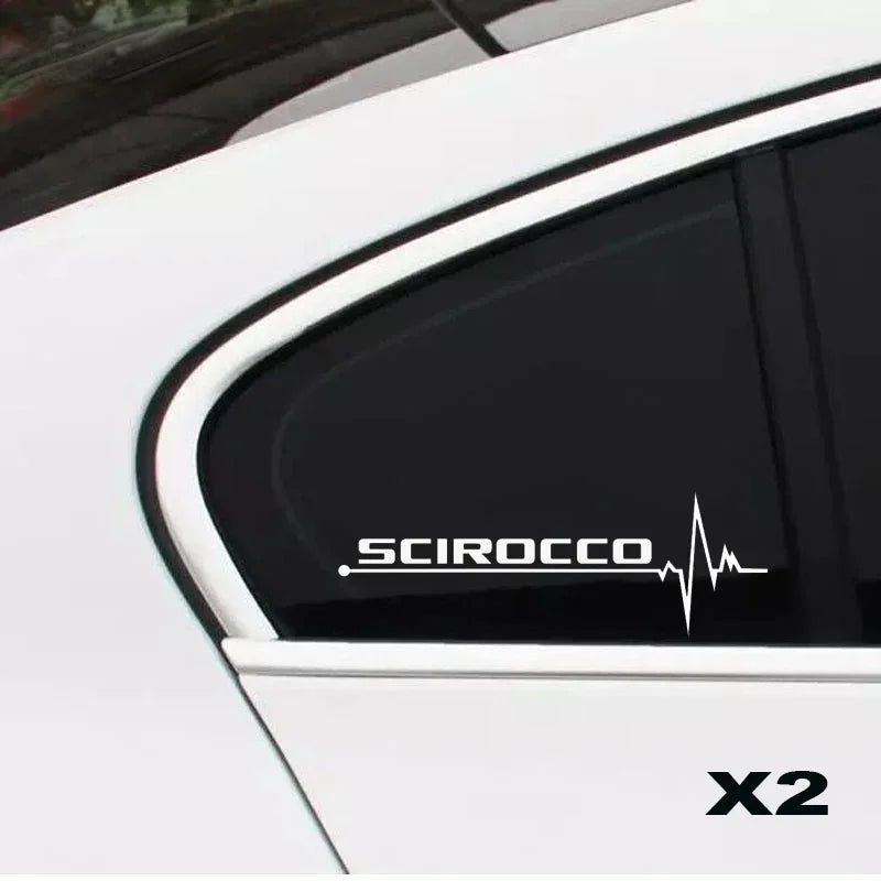 For VW Vk Volkswagen Gti R Sticker 2PCS Lot Windows Scirocco Pvc