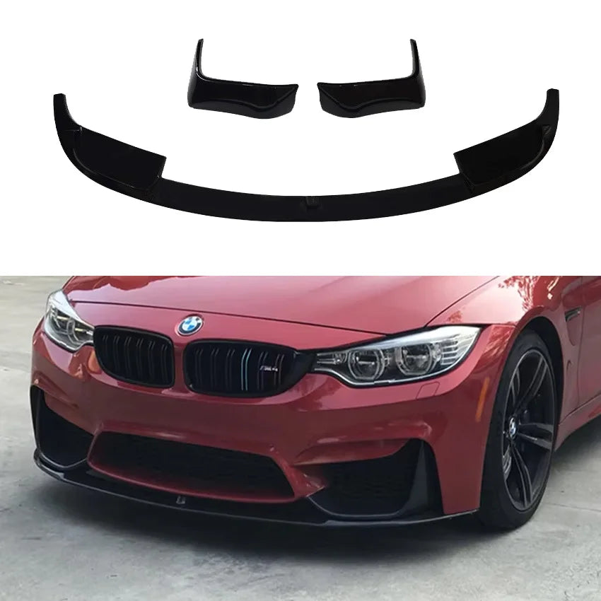 For BMW 3 Series F30 Look 4PCS 2012 2018 M3 Front Lip Bumper