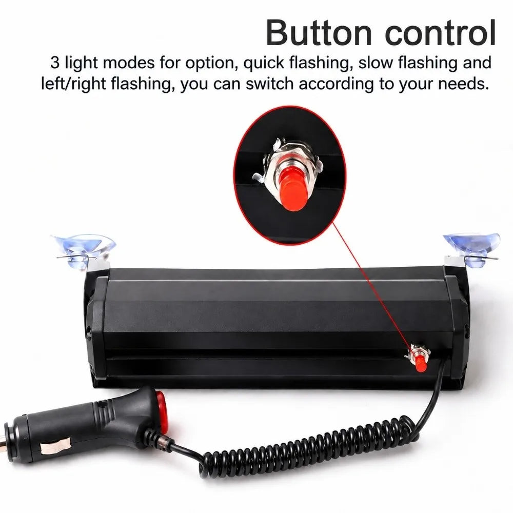Strobe Suction Cup Mount Flashing Modes Warning Design Blue