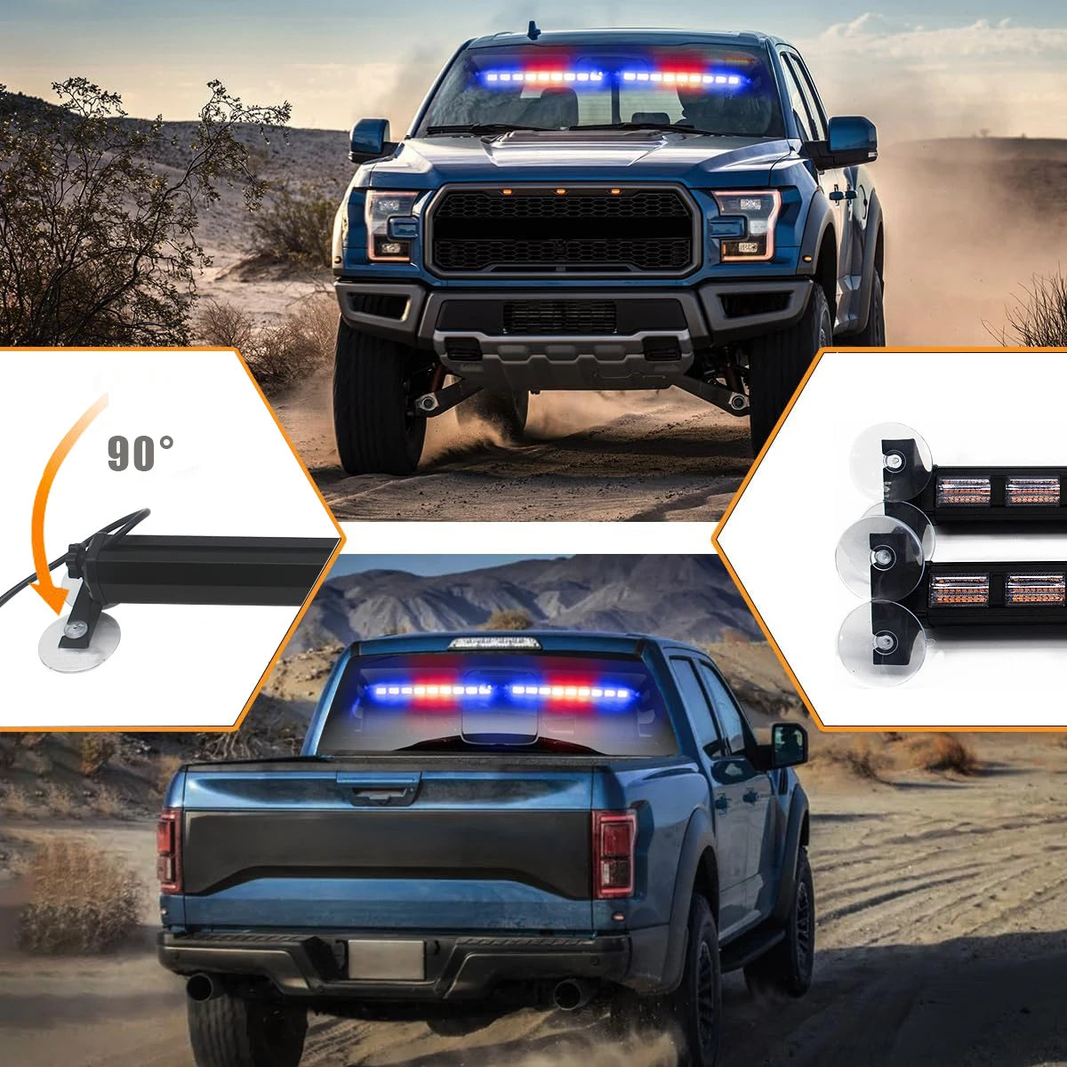 2IN1 12-24v Warning Auxiliary Lighting Function Dual Color