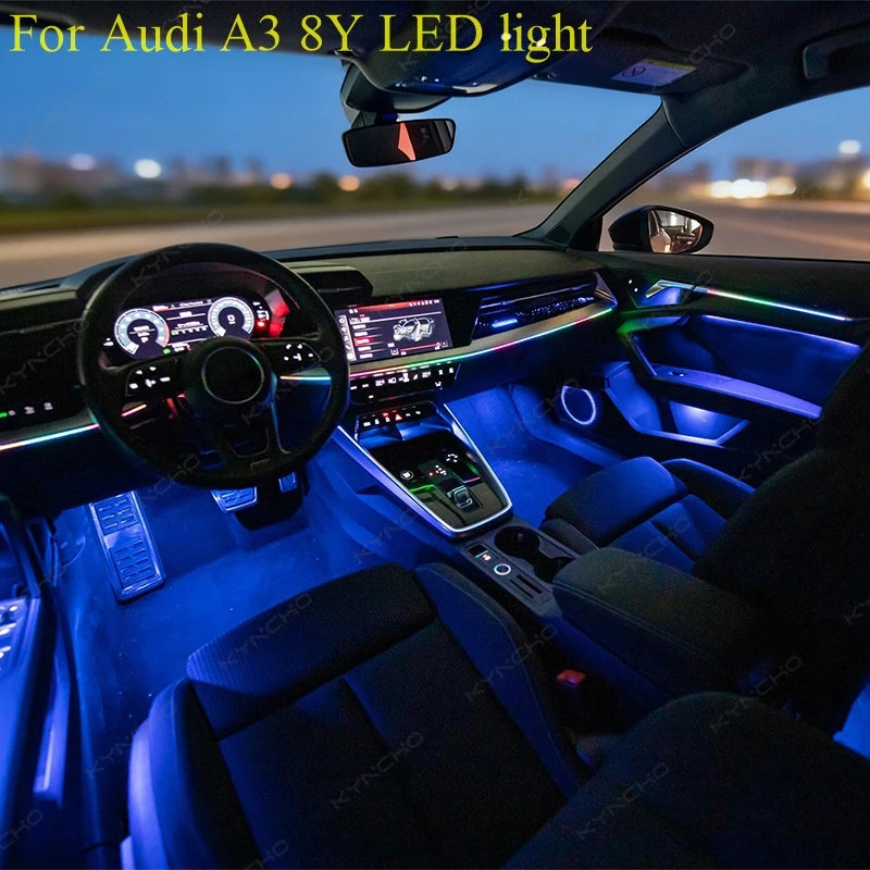 For Audi A3 8Y RGB Bluetooth Colors Ambient Kit APP Control