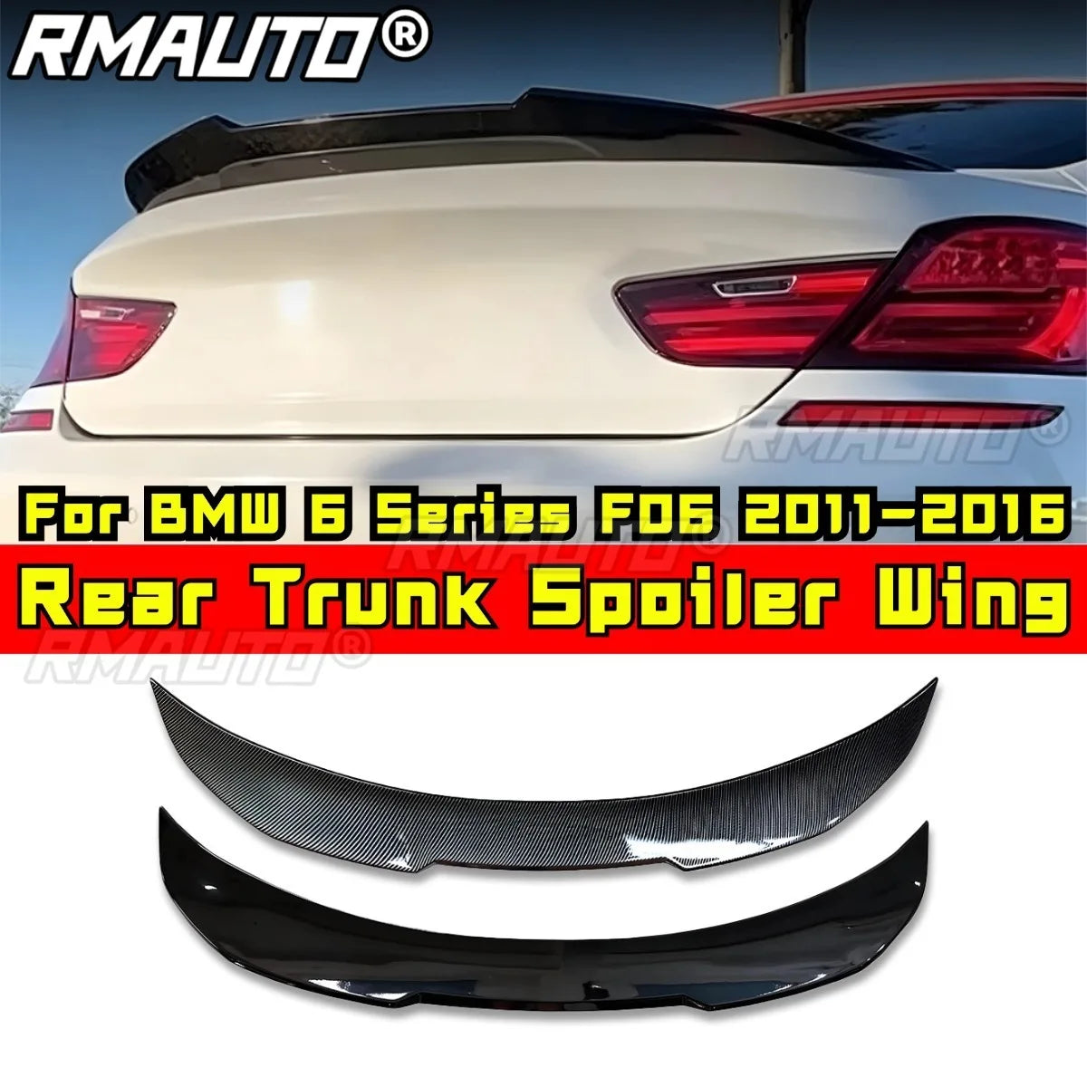 For BMW 6 Series F06 2011-2016 Rear Wing Trunk Spoiler Diffuser