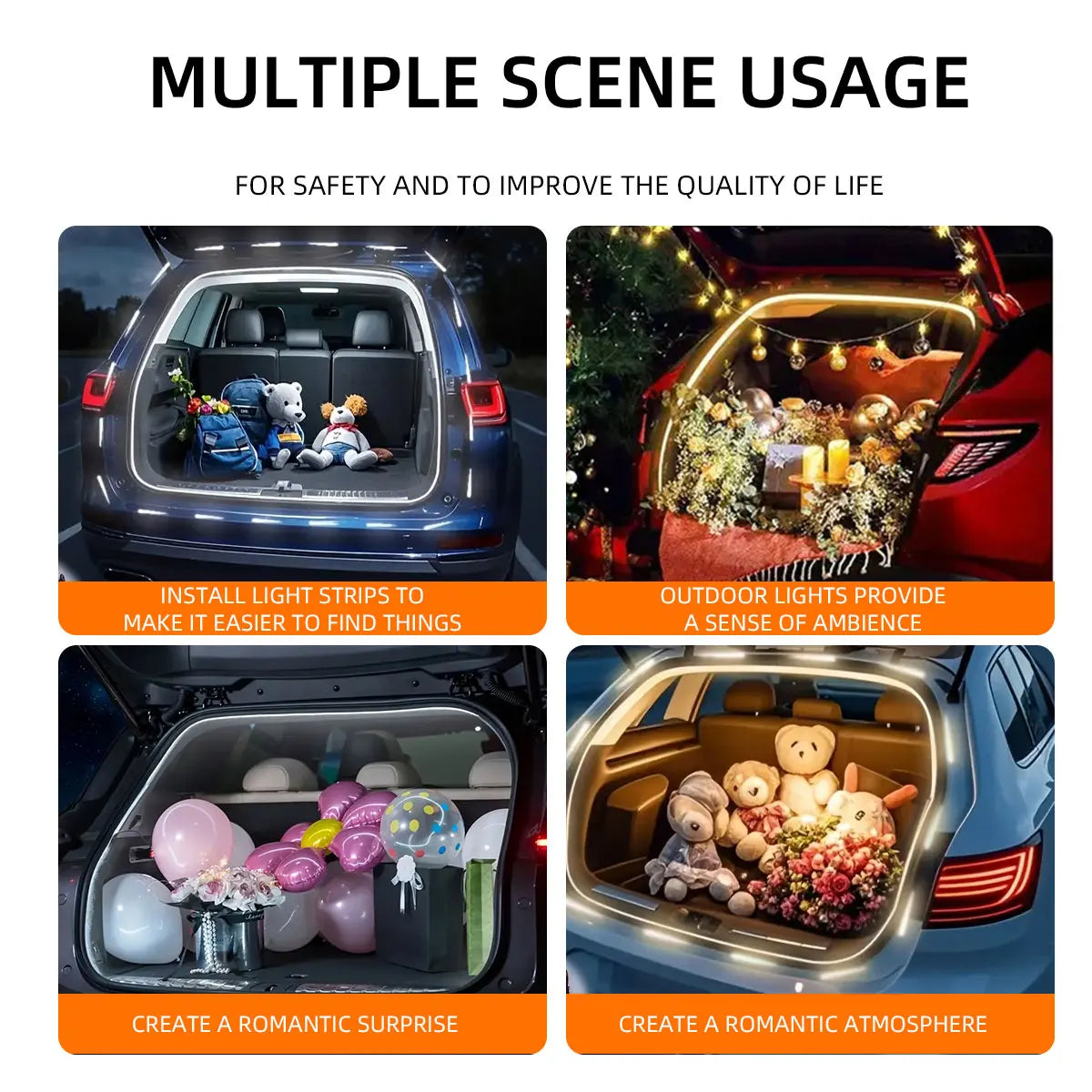 4M Brightness Trunk Lighting Ambient Interior Wiring Automatic