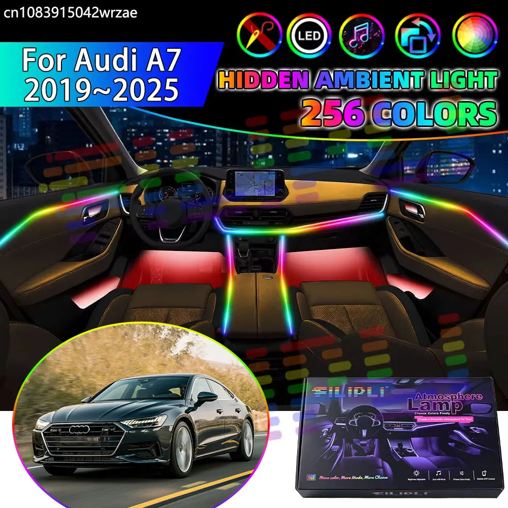 For Audi A7 2019~2025 4K8 MK2 RGB Interior Ambient Strips
