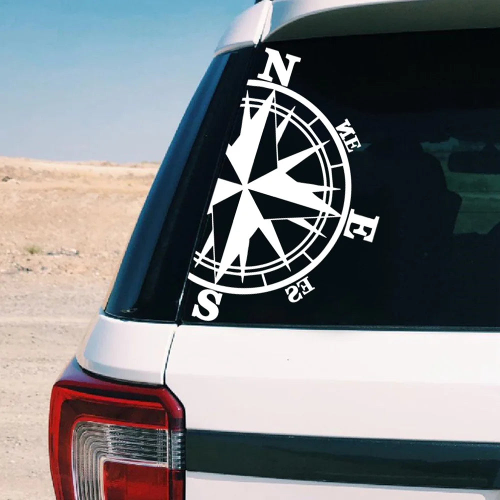 Self Adhesive Removable Giant Compass Cover Stickers Trunk A