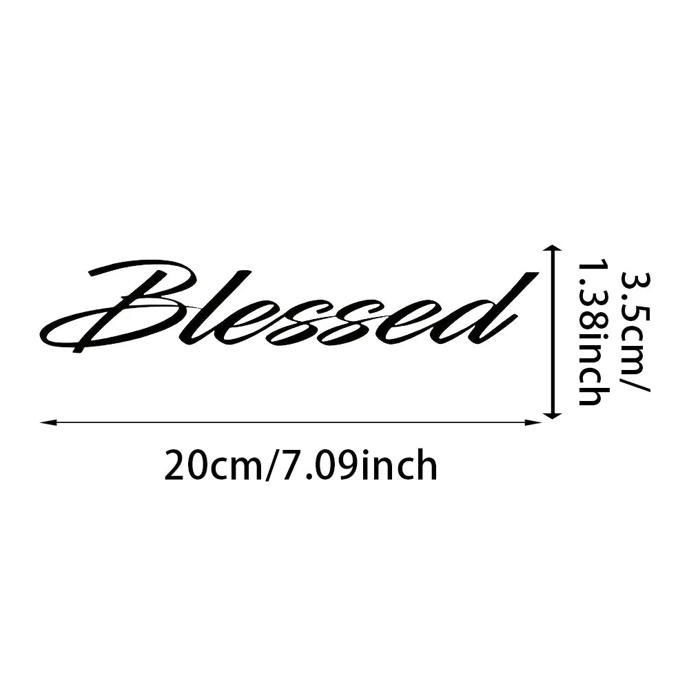 Blessed Windshield Decal 20x3.5cm Durable Vinyl Sticker Cars
