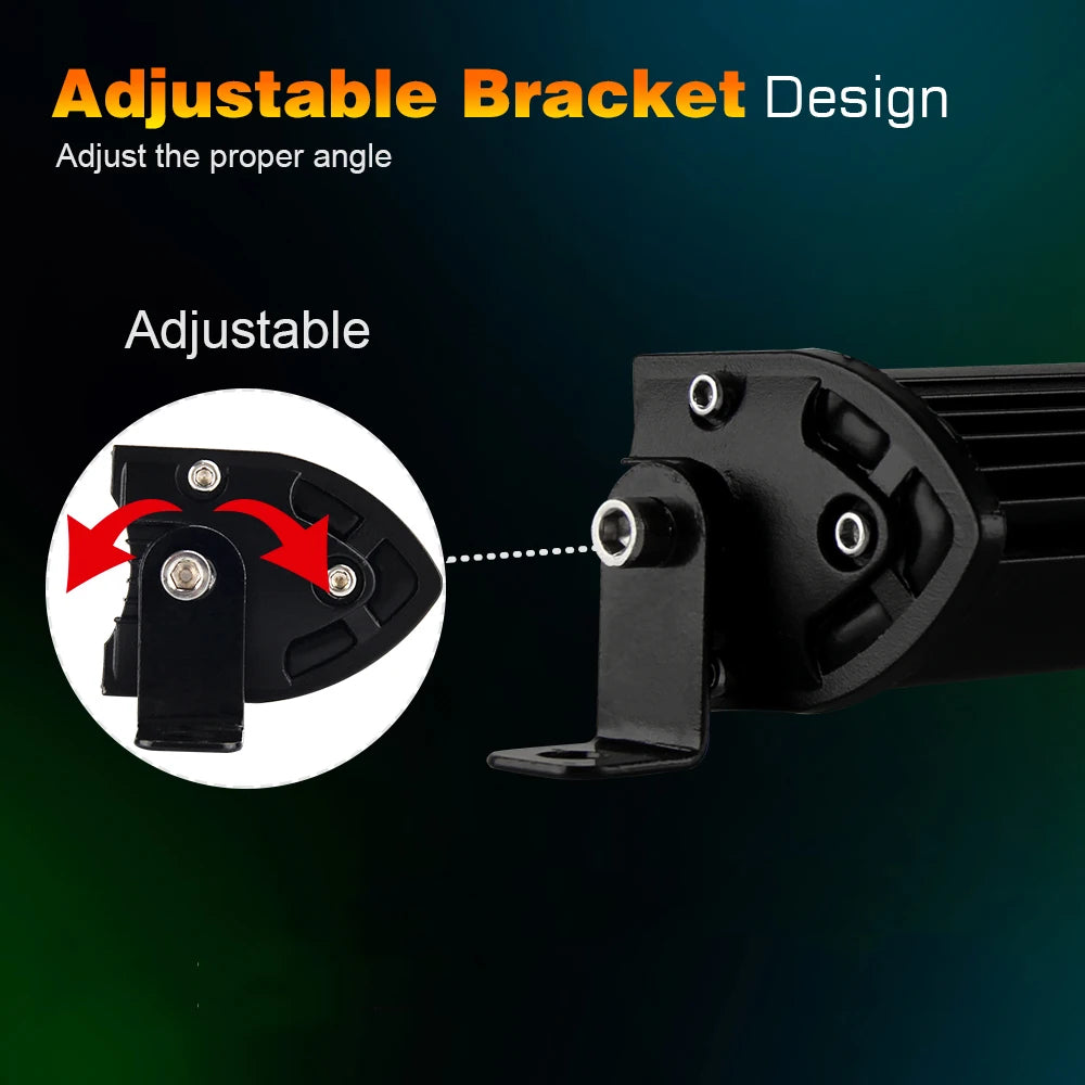 ultra-thin Bar Inch Flood Dual Row Truck off-road Lighting