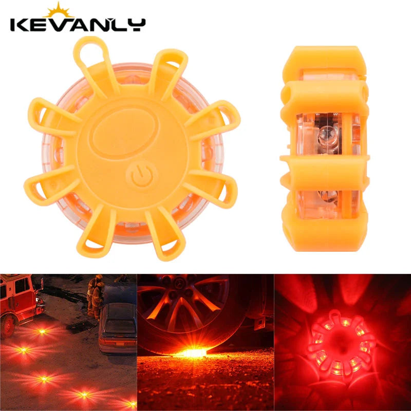 8LED Flares Emergency Roadside Safety Beacon Disc Flashing