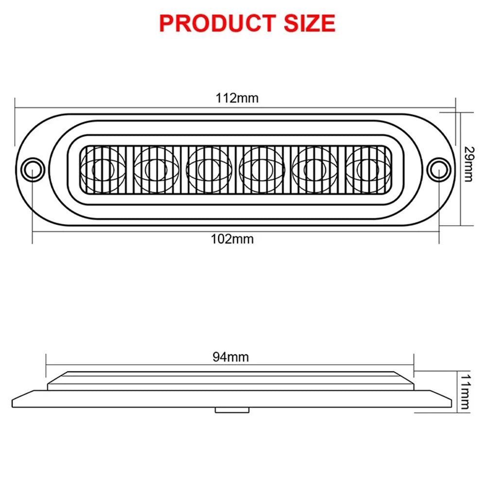 10PCS 12V 24V Side Marker Warning External Trailer Truck
