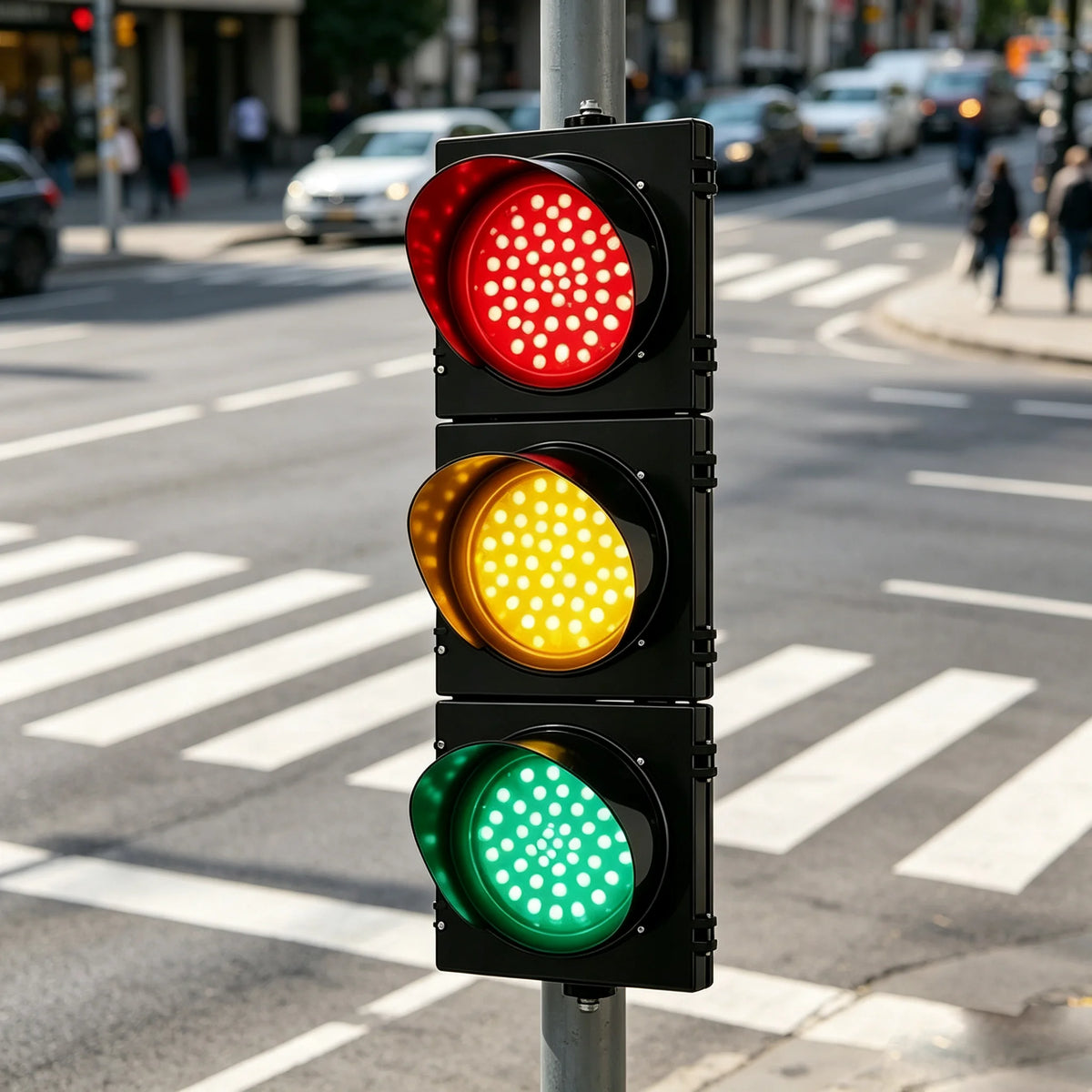 Waterproof Traffic Signal Red Yellow Green Indicator Outdoor Road