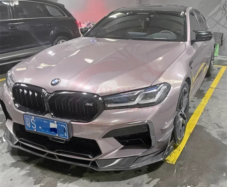 For BMW M5 F90 2018-2022 Carbon Fiber Front Bumper Lip Rear