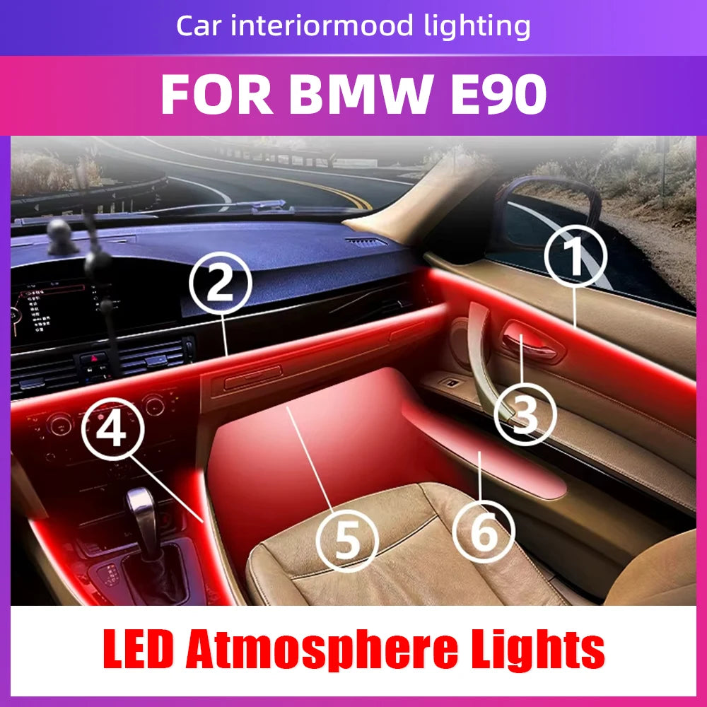 For BMW E90 LED Fit Cabin Atmosphere Strip 64S Dynamic Lighting