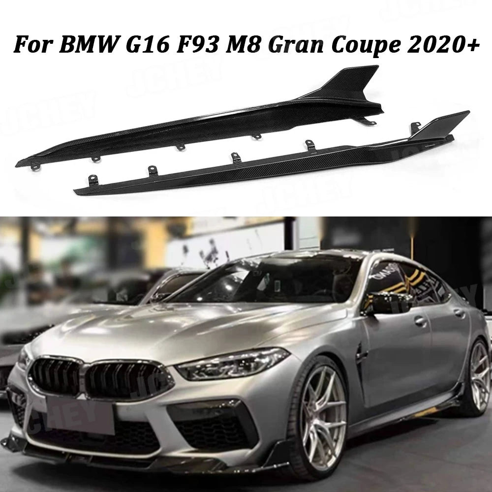 For BMW 8 Series G14 G15 Jchey Dry Carbon Fiber Side Skirts