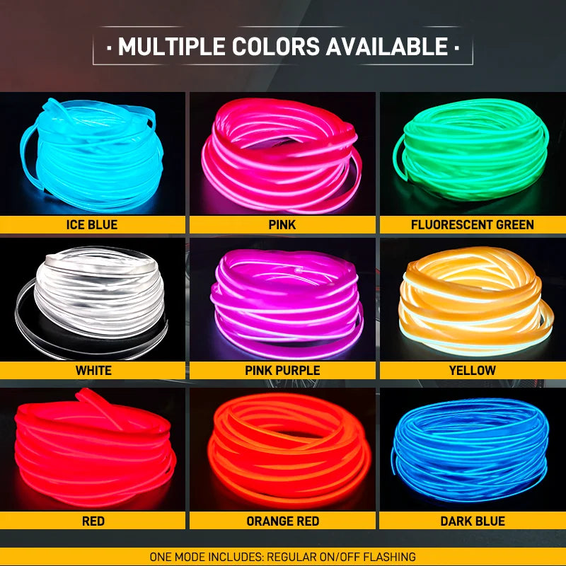 For Vehicles Party Mood Diode Ambient 5M Flexible Neon Cable