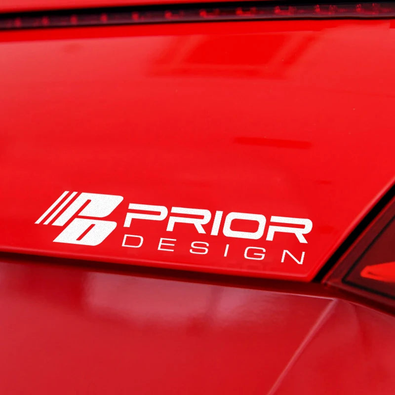 Pd Prior Design Bumper Sticker Reflective Racing Headlight