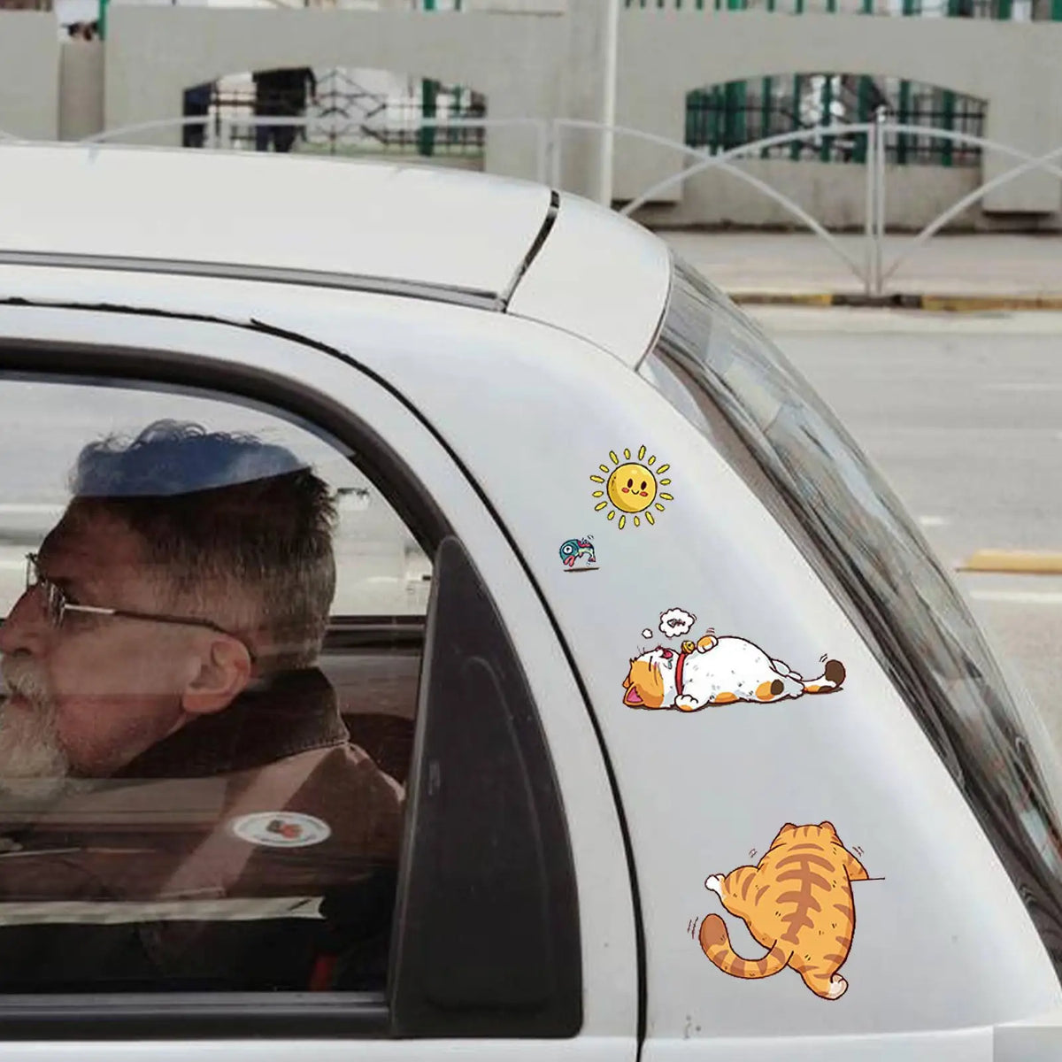 Cat Scratch Sticker Cute self-adhesive Stickers Funny Bumper