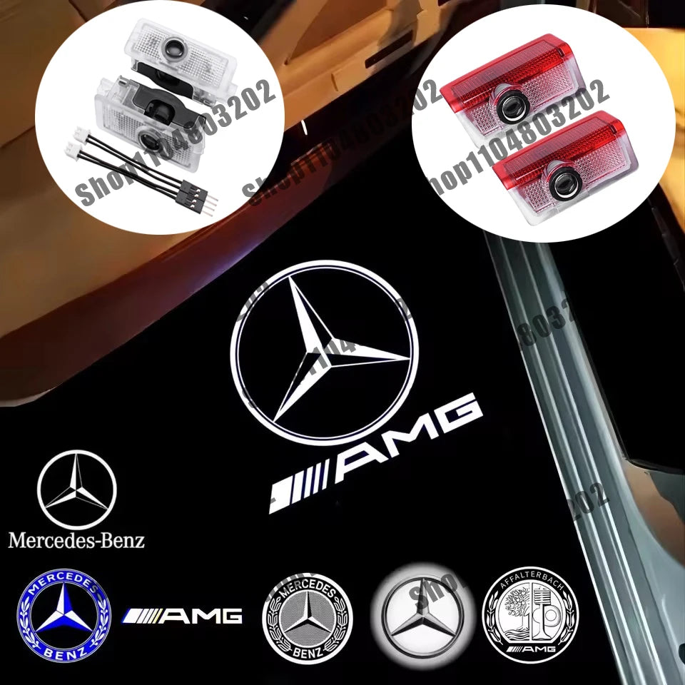 For Mercedes Benz W212 W205 Amg 2PCS Welcome Projector Door Ml