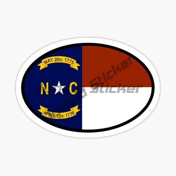 North Carolina State Flag Sticker Motorcycle Bumper Laptop Truck