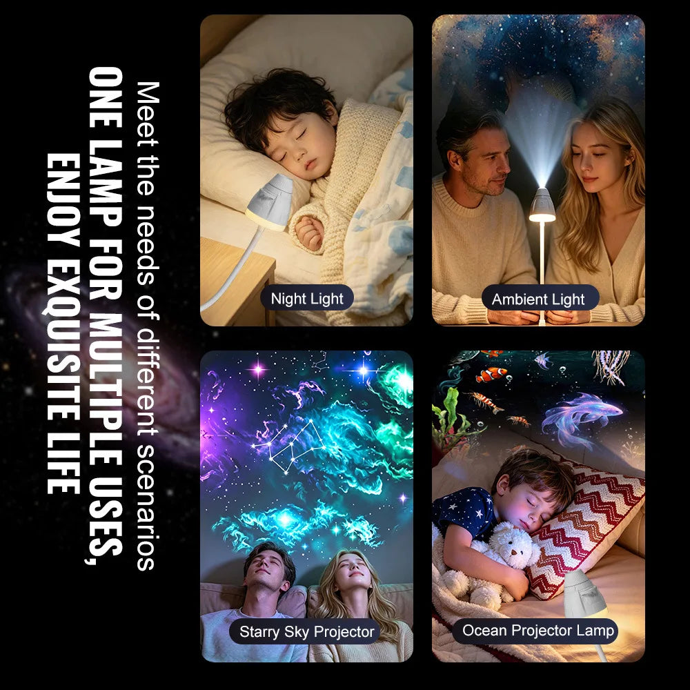 For Bedroom Home Auto Interior USB Starry Sky Projector Night