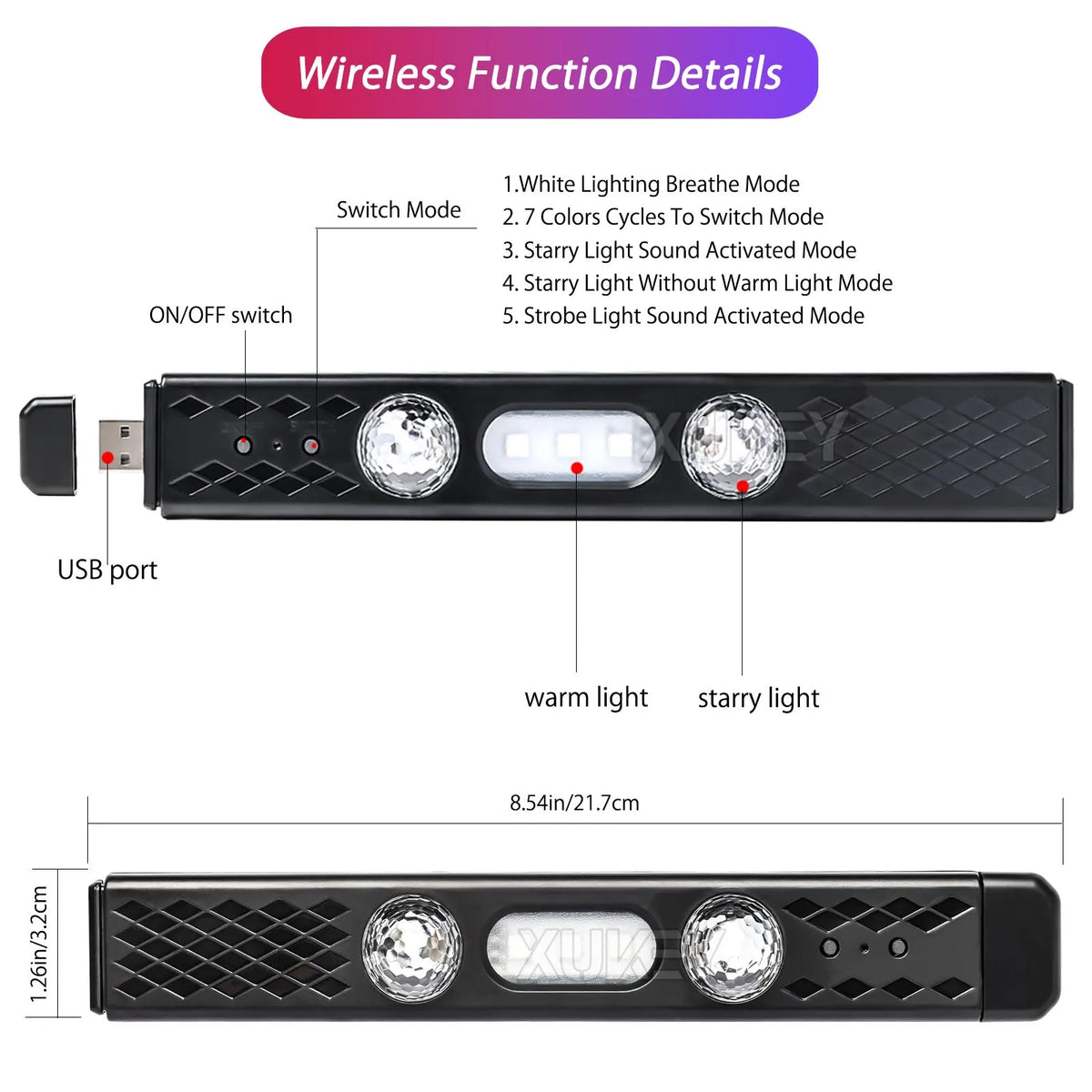 Colors Interior USB RGB Atmosphere Mood Lighting Neon Accent