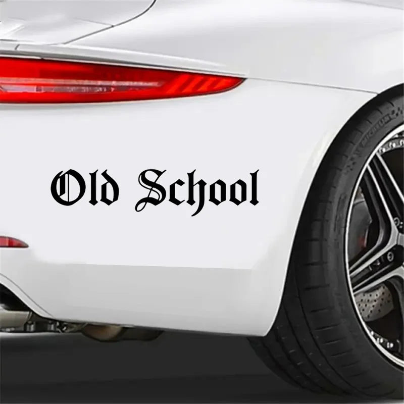 For Bumper Rear Windshield 20x4.5cm Old School Adhesive Decal