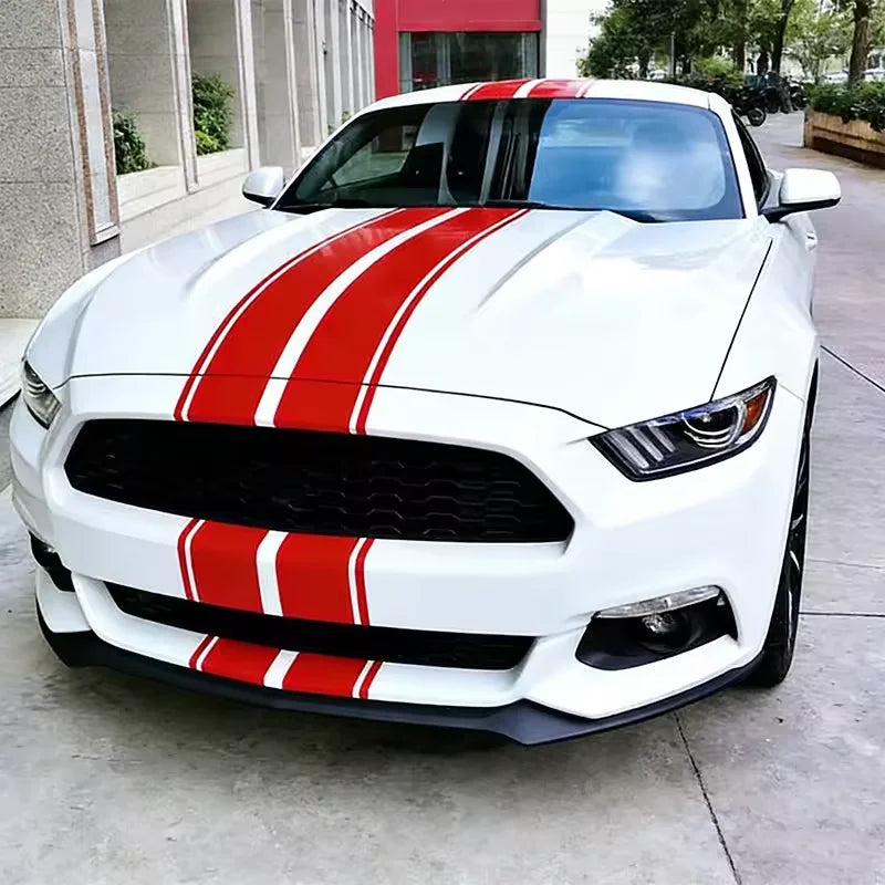 For Diy Auto Hoods Stripe Decals Waterproof Stickers Durable