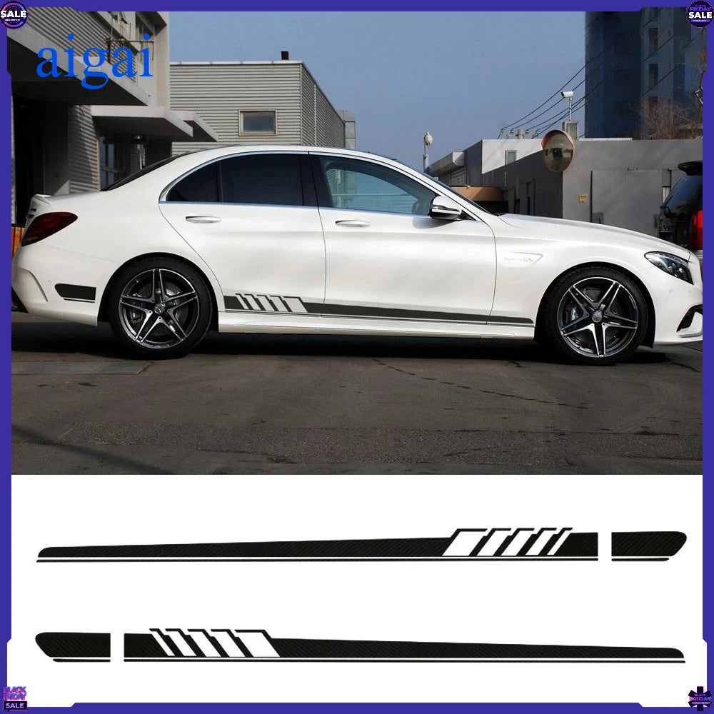 For Mercedes Benz W205 W203 W204 2PCS Lot Waist Side Skirt