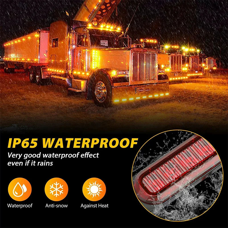 12V 24V Truck 4LED Side Marker Brightness Running Indicator