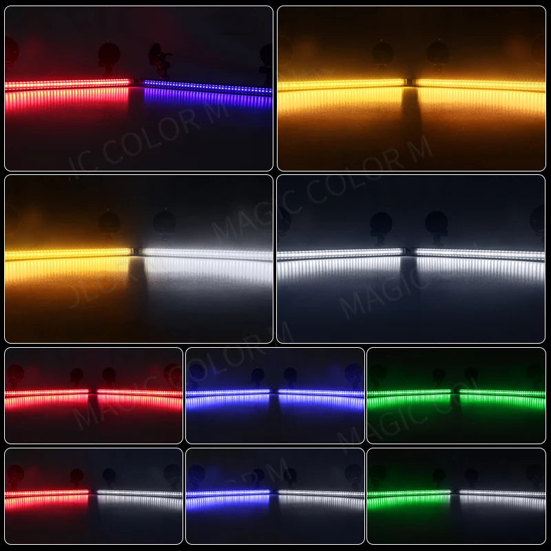 Strobe Yellow Flash Warning 2-in-1 3030 Smd Windshield Bar