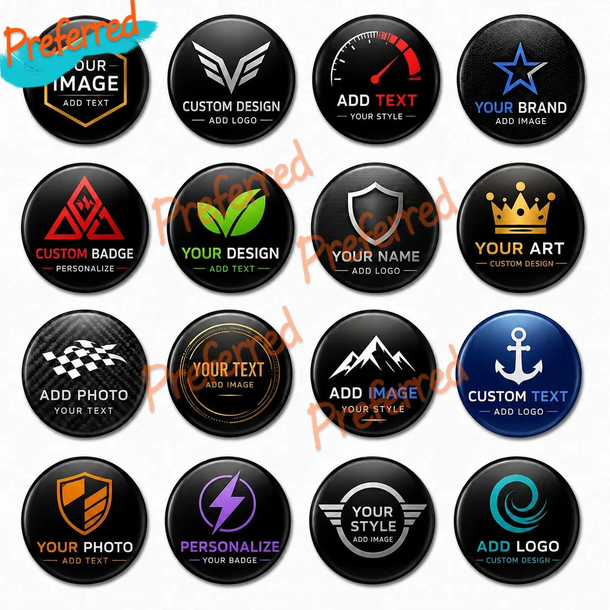 Custom Logo Name 3D Silicone Sticker Domed Wheel Resin