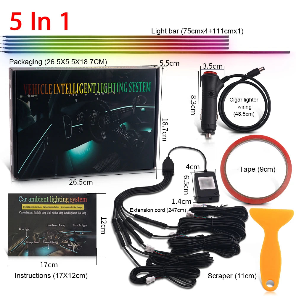 In RGB 213 Color Symphony Ambient Lighting Acrylic Strip