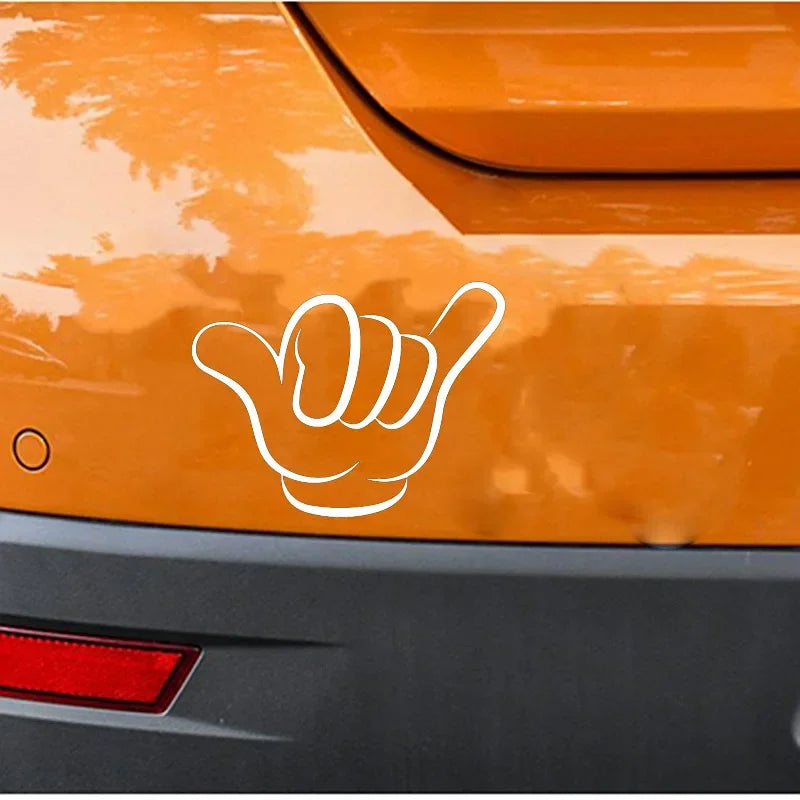 10x7.5cm Shaka Hand Sign Signal Sticker Body Bumper Windows