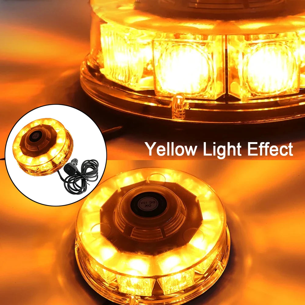 Strobe Yellow White 12-24v Cars Trucks