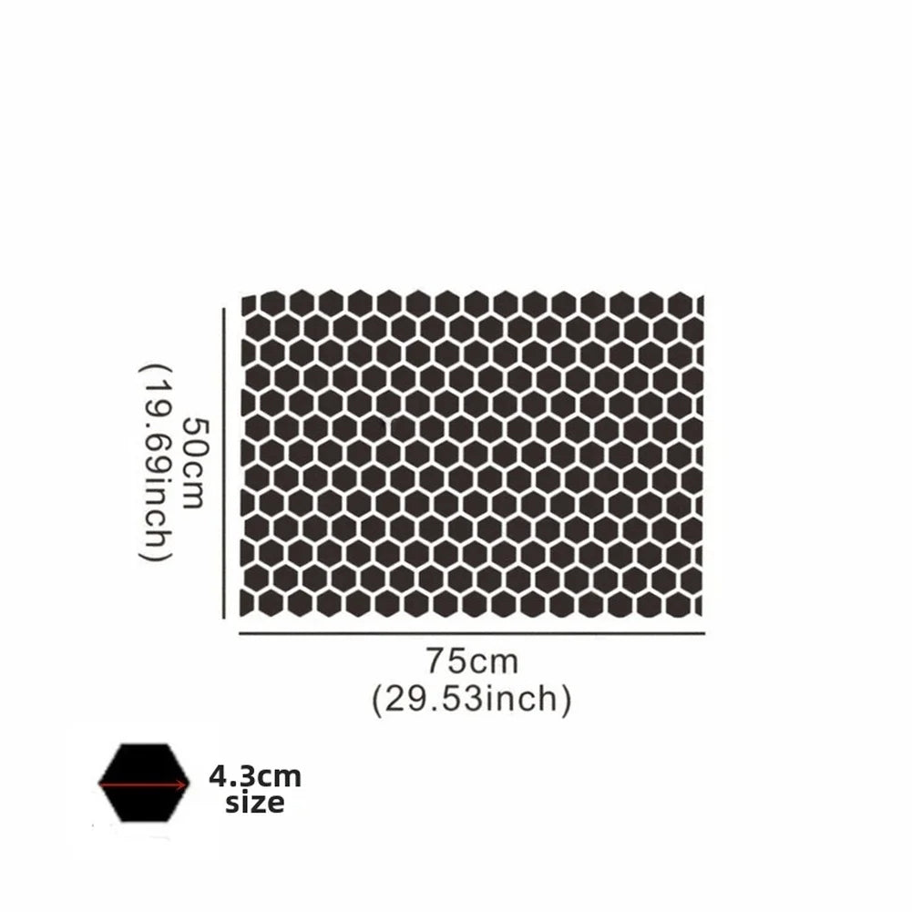 For Auto Glass Doors 75x50cm 1PC Hexagonal Window Decal