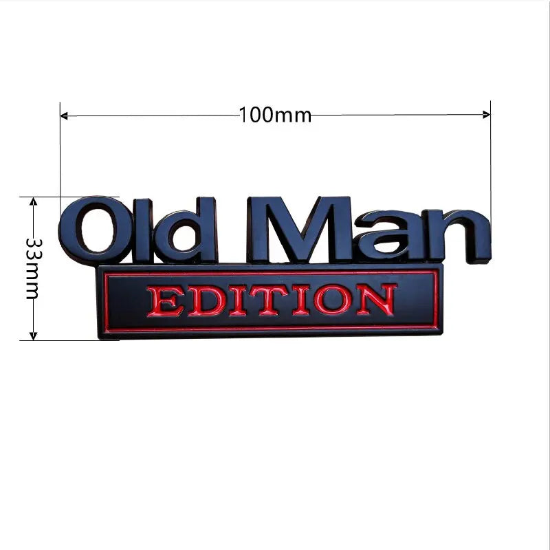 For Universal Old Man Edition 3D Emblem Sticker Badge Fender