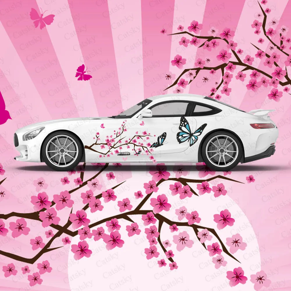 Anime Flower Livery Theme Plum Sakura Side Wrap Cast