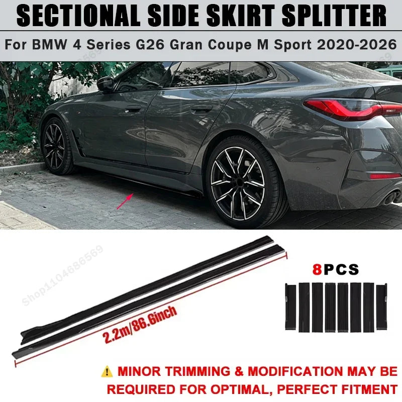 For BMW 4 Series G26 Gran Coupe M Sport 2020-2026 Side Skirts
