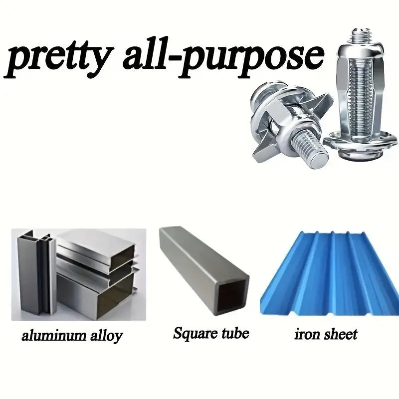 60PCS Galvanized Carbon Steel Expansion Nuts Petal Lock Cross
