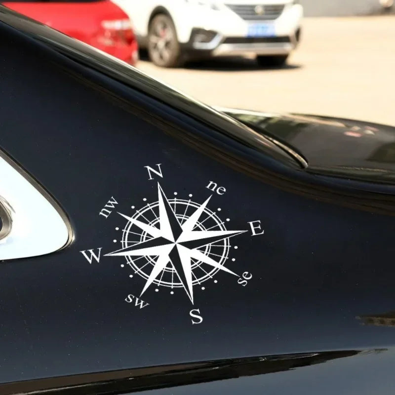 1PCS Sticker Compass Reflective Door Rear Window Fuel Tank
