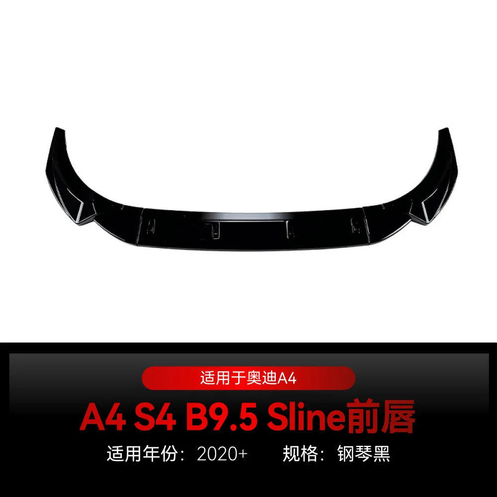 For Audi A4 S4 B9.5 S-Line 2020 Front Lip Corner Spoiler Bumper