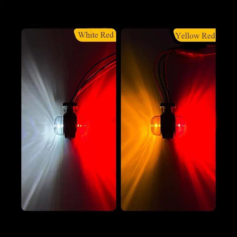 2PCS Truck Side Width Dual Color 12 24V Warning
