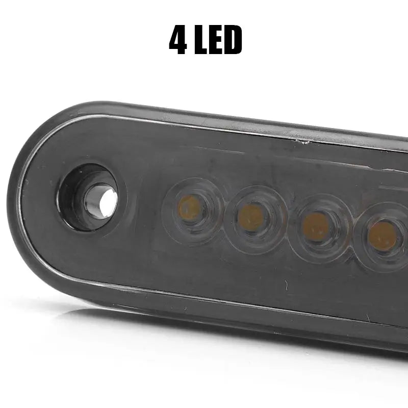 Marker Amber 4LED Side Waterproof Smoke 12v-24v Trailer Buses