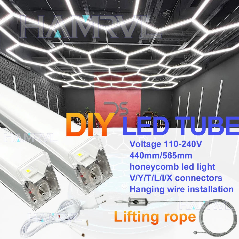 For Garage Light Lifting Rope Connector Honeycomb Tube Hexagon