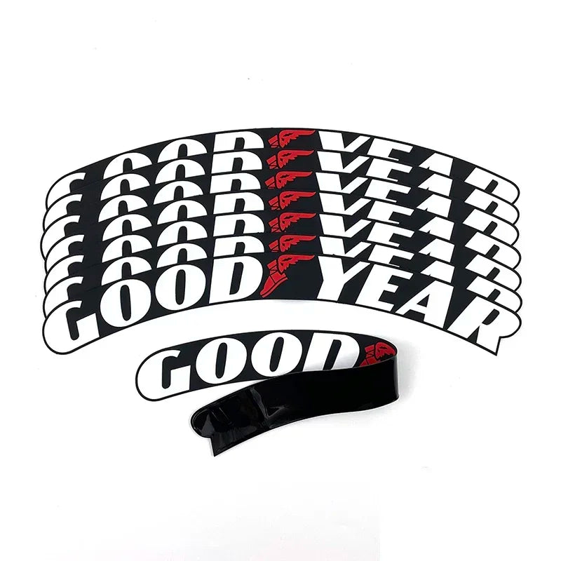 Rubber 3D Tire Lettering Stickers Permanent Sets Decals