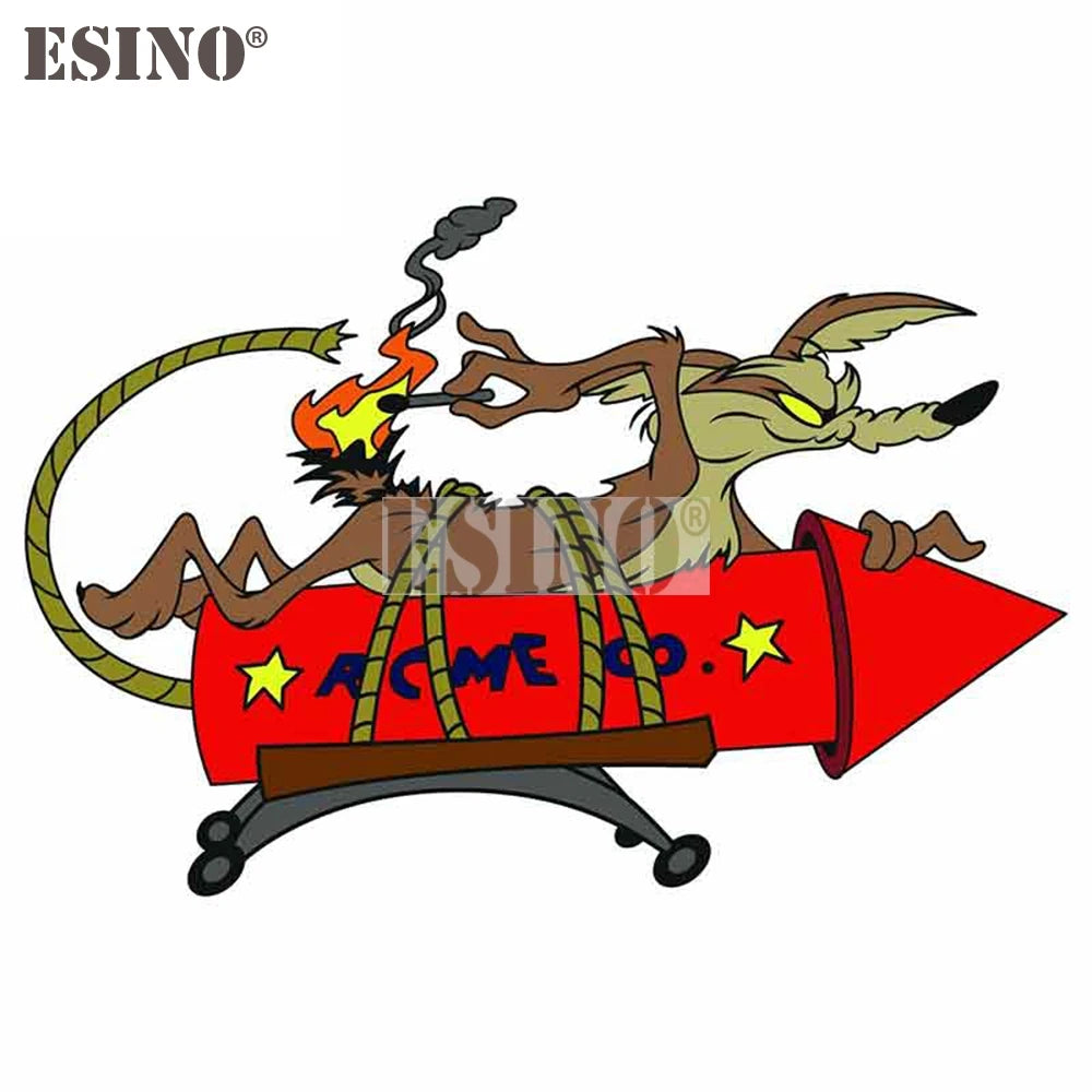 Creative Funnywile E Coyote Acme Rocket Vinyl Decal Sticker