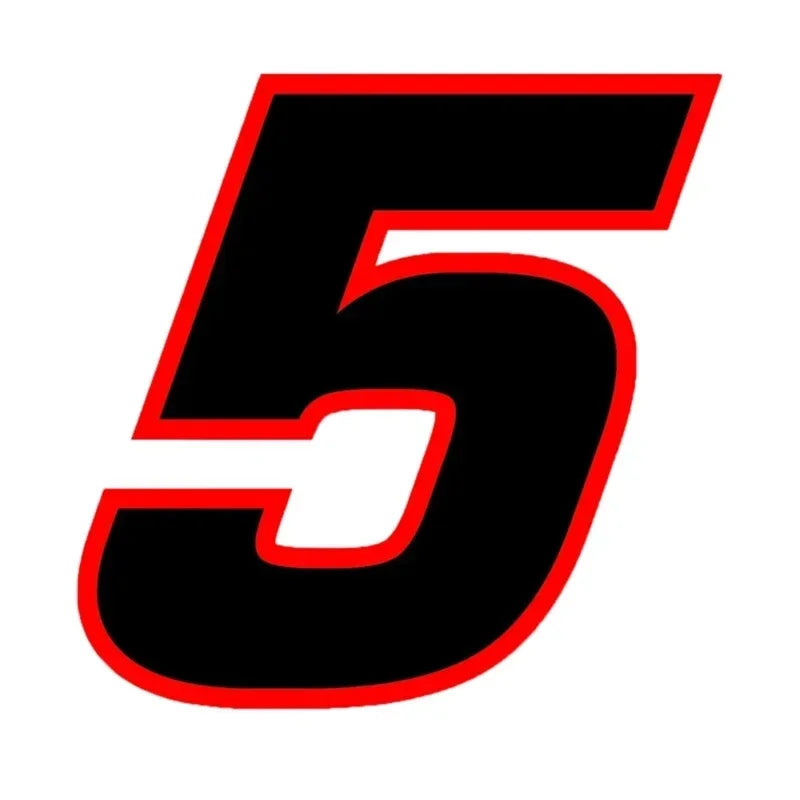 Various Sizes Removable Decal Racing Number Wall Sticker